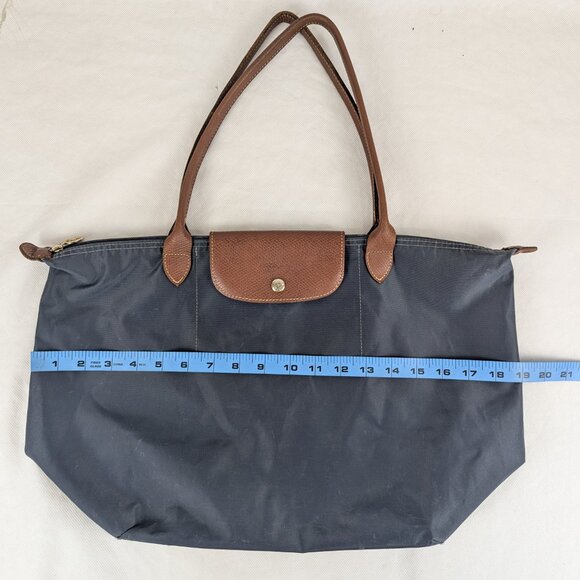 Longchamp Le Pliage Tote – Preowned Nylon Bag Gray, Authentic, Fast Dispatch - Picture 14 of 16